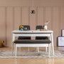 Hanah Home Vina 1053 Juego de Comedor Extensible Blanco y Antracita